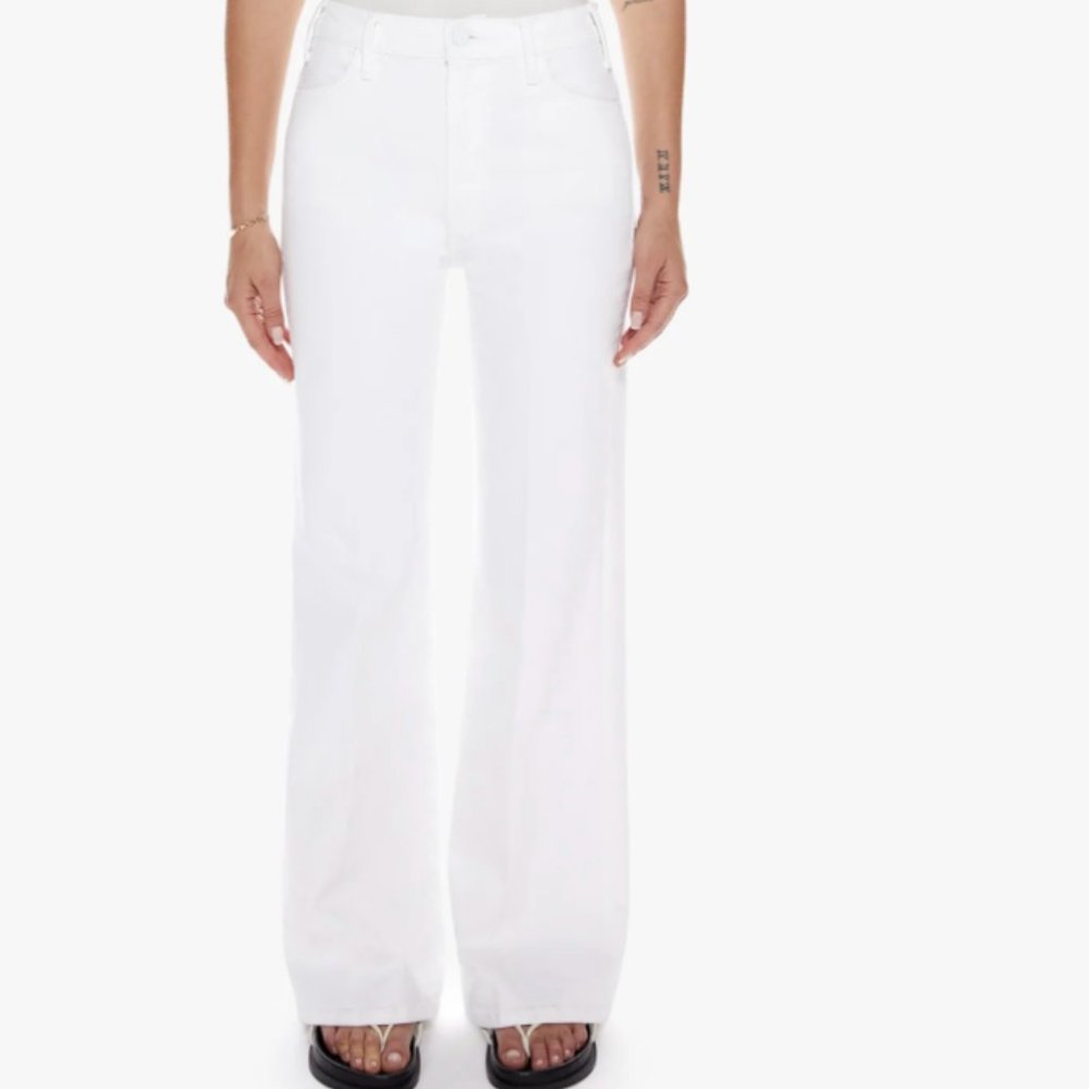 Mother Denim Hustler Roller Skimp Jean White NWT